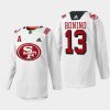 men sharks nick bonino 2022 specialty warm up 49er mash up white jersey