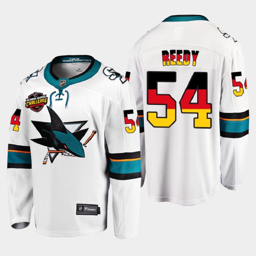 men sharks scott reedy germany challenge 2022 nhl global series white jersey