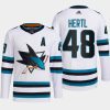 men sharks tomas hertl 2022 23 primegreen authentic away white jersey