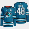 men sharks tomas hertl 2022 23 primegreen authentic home teal jersey