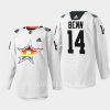 men stars jamie benn warm up 2023 pride night white jersey