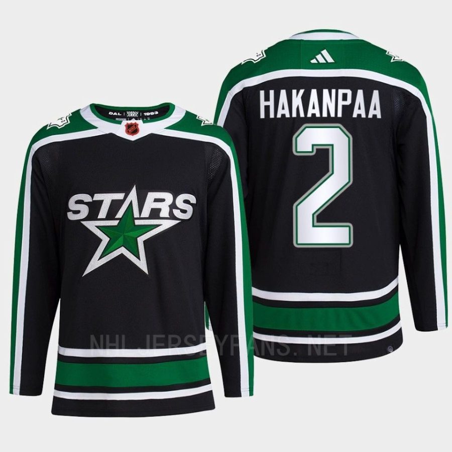 men stars jani hakanpaa 2022 authentic pro reverse retro 2.0 primegreen black jersey