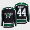 men stars joel hanley 2022 authentic pro reverse retro 2.0 primegreen black jersey