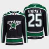 men stars joel kiviranta 2022 authentic pro reverse retro 2.0 primegreen black jersey