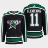 men stars luke glendening 2022 authentic pro reverse retro 2.0 primegreen black jersey