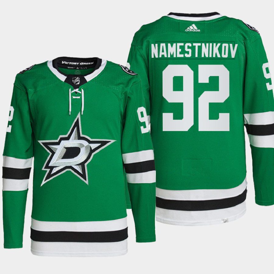 men stars vladislav namestnikov 2022 primegreen authentic pro home green jersey