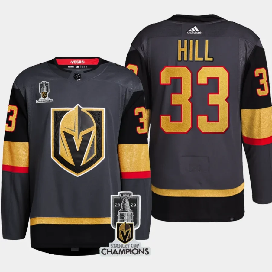 men vgk adin hill authentic alternate 2023 stanley cup champions gray jersey