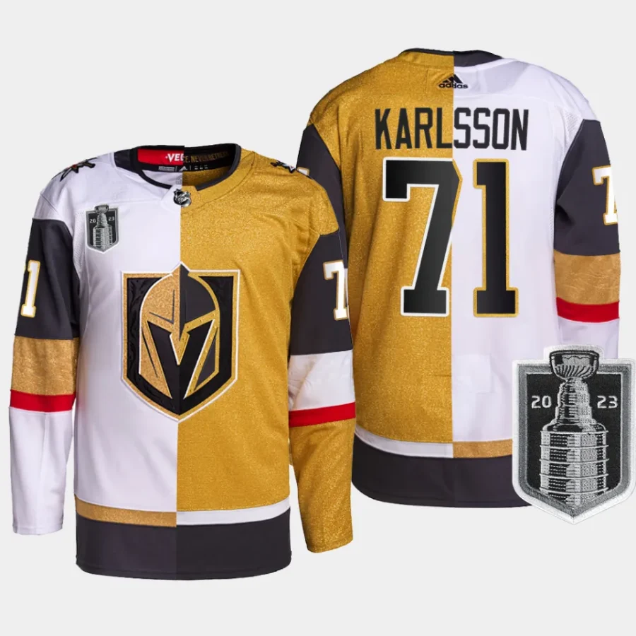 men vgk william karlsson split edition 2023 western conference champions white gold jersey