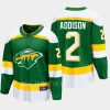 minnesota wild calen addison special edition 2.0 2022 breakaway retro jersey green