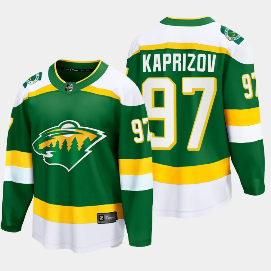 minnesota wild kirill kaprizov alternate 2023 24 breakaway player jersey green