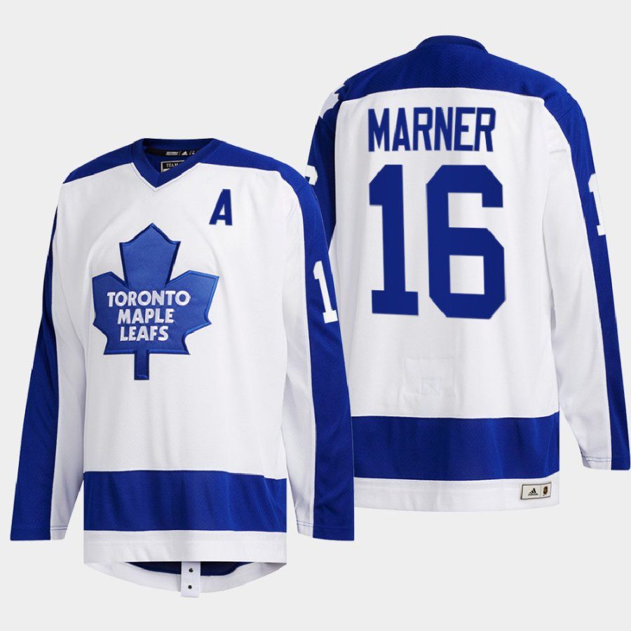 mitch marner maple leafs white team classics primary logo jersey