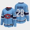 montreal canadiens christian dvorak special edition 2.0 2022 breakaway player retro jersey blue