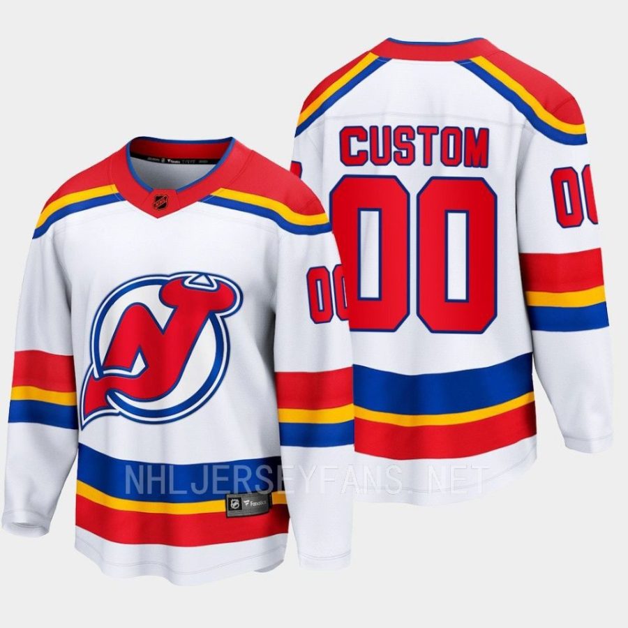 new jersey devils custom special edition 2.0 2022 breakaway retro jersey white