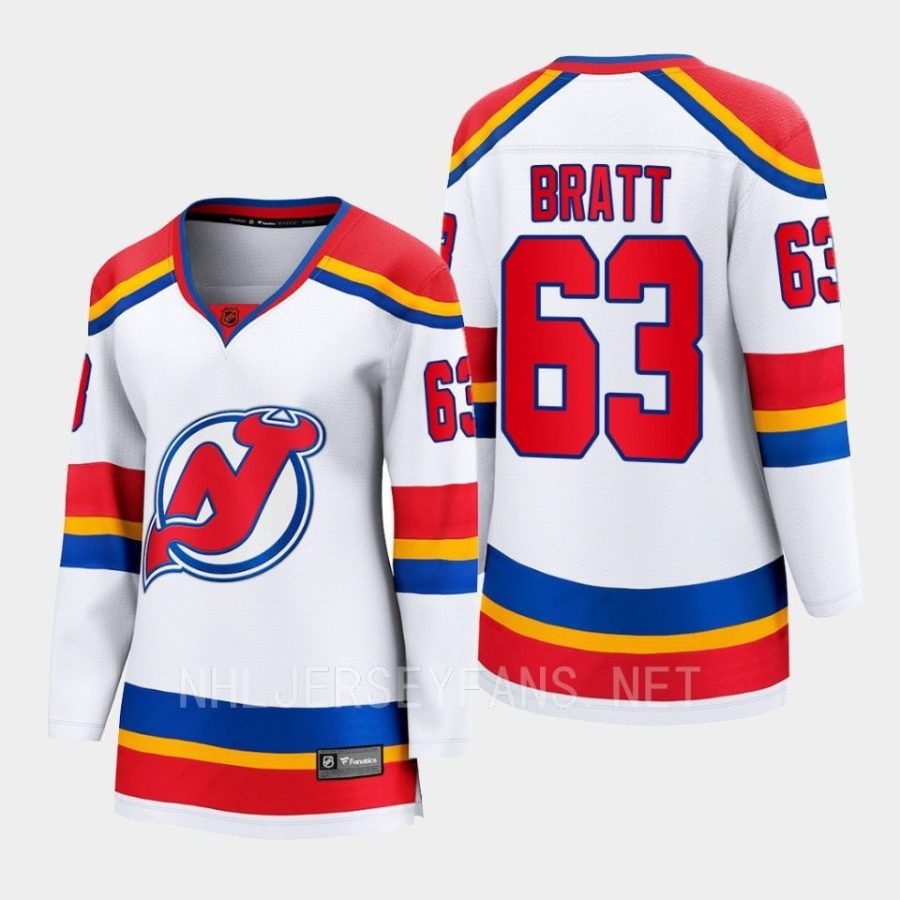 new jersey devils jesper bratt special edition 2.0 2022 breakaway retro jersey white 0a