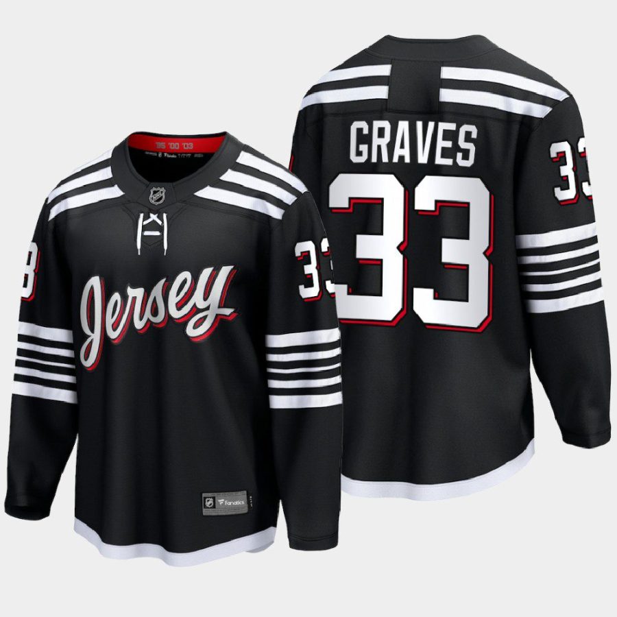 new jersey devils ryan graves alternate 2022 premier jersey black