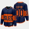 new york islanders custom 2024 nhl stadium series breakaway player jersey navy