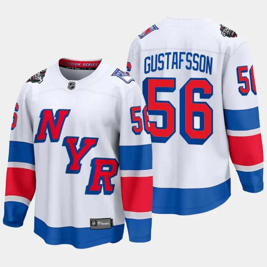 new york rangers erik gustafsson 2024 nhl stadium series breakaway player jersey white