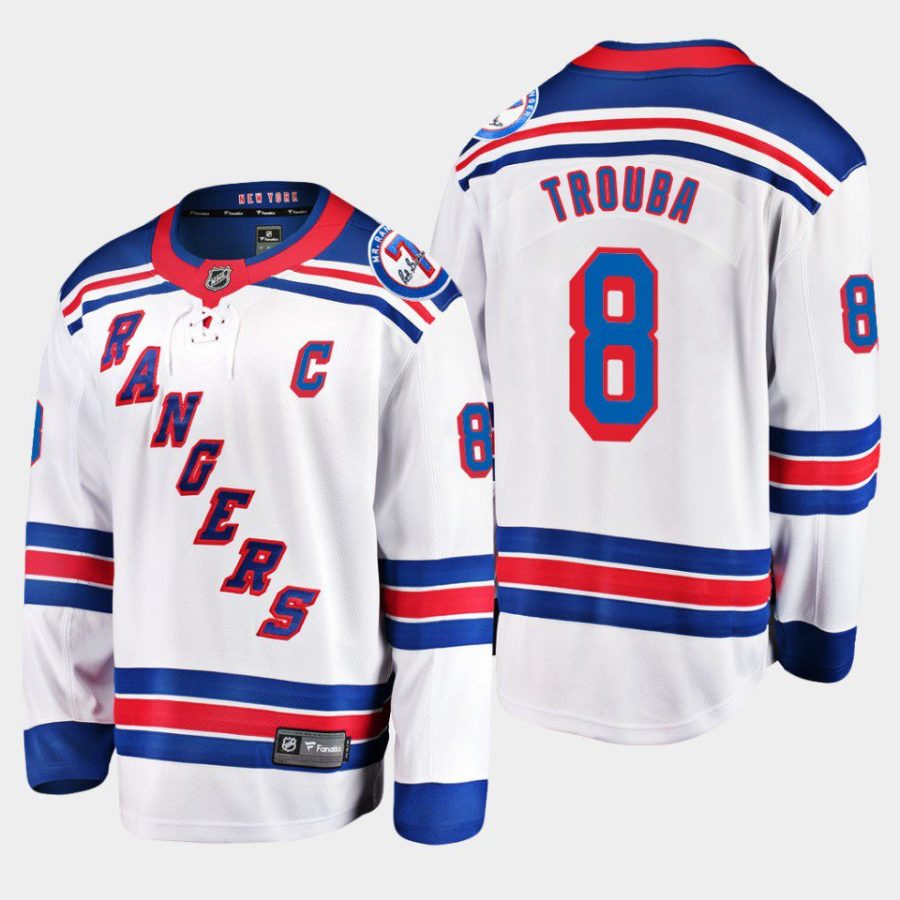 new york rangers jacob trouba away captain patch jersey white