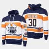 oilers calvin pickard navy white mitchell ness pullover name number hoodie