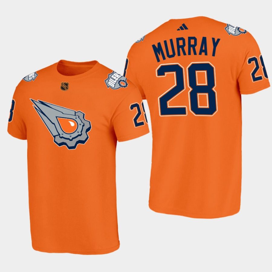 oilers ryan murray orange special edition reverse retro 2.0 t shirt