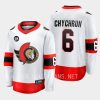 ottawa senators jakob chychrun away breakaway player jersey white