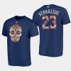 panthers carter verhaeghe navy halloween gift sugar skull t shirt