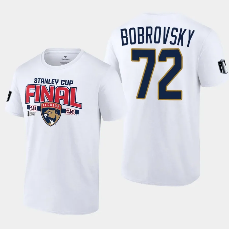 panthers sergei bobrovsky white 2023 stanley cup final t shirt