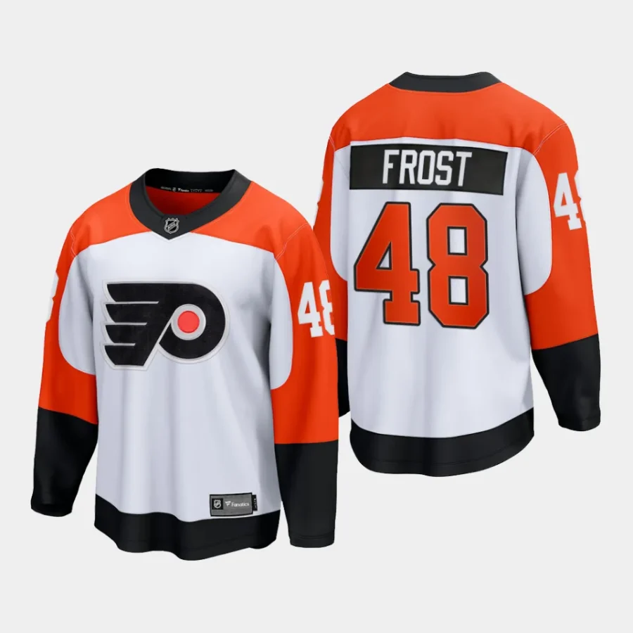 philadelphia flyers morgan frost away 2023 24 premier breakaway player jersey white