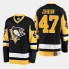 pittsburgh penguins adam johnson home breakaway player jersey black