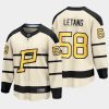 pittsburgh penguins kris letang 2023 winter classic player jersey cream