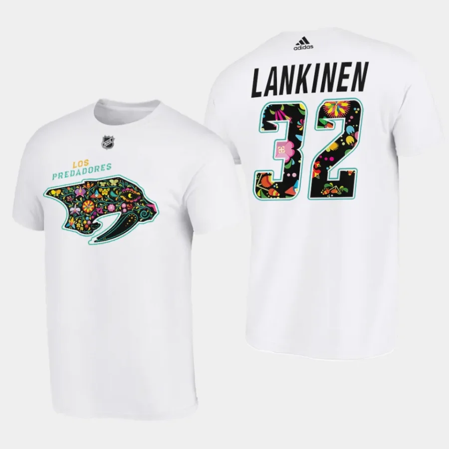 predators kevin lankinen white 2023 hispanic heritage latina t shirt