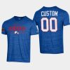 quebec nordiques custom blue champion tri blend t shirt