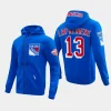 rangers alexis lafreniere blue classic chenille full zip jacket hoodie