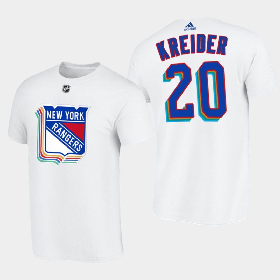 rangers chris kreider white lgbtq pride month tee