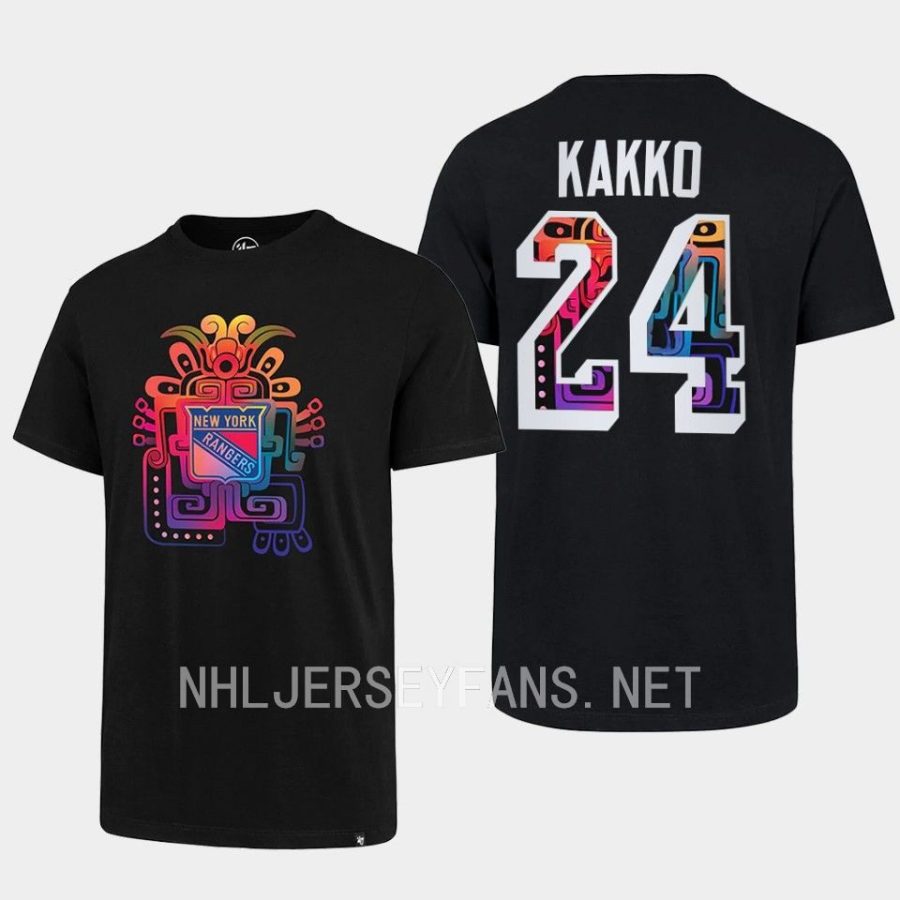 rangers kaapo kakko black exclusive hispanic heritage night t shirt