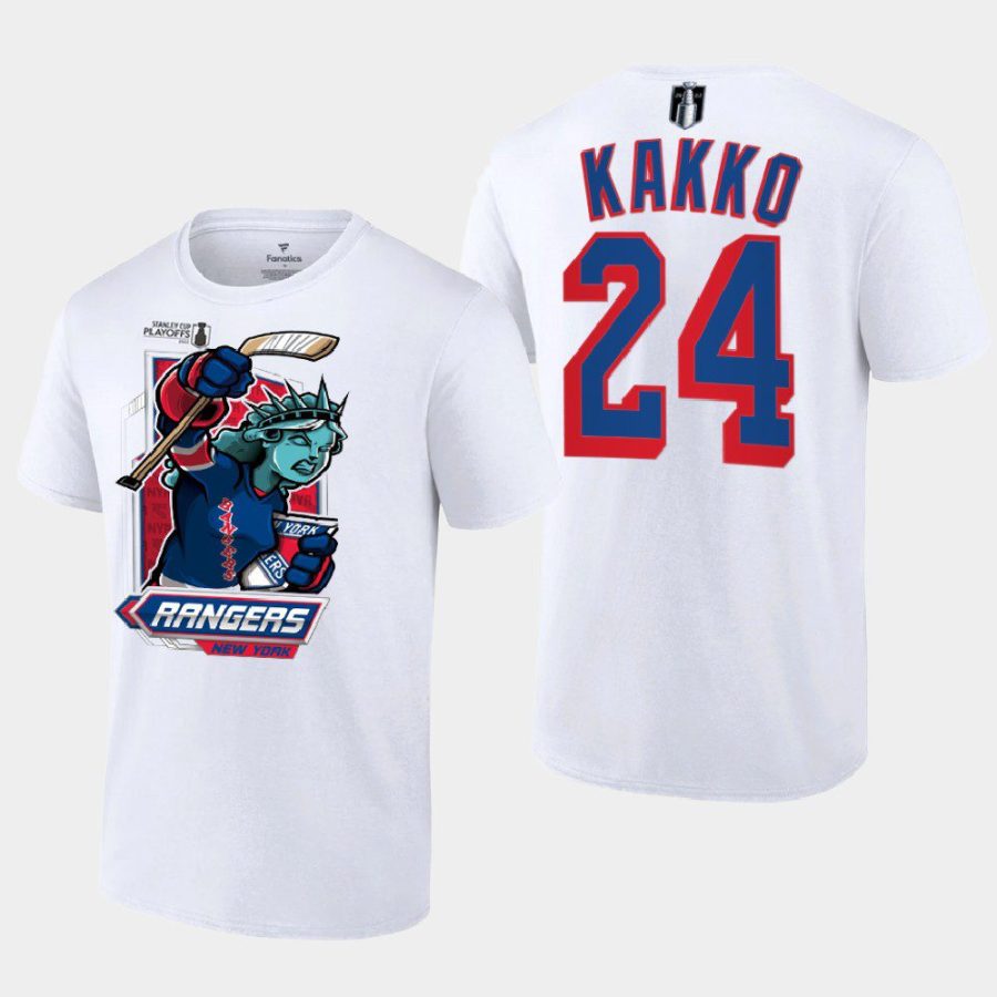 rangers kaapo kakko white 2022 metropolitan division champs mascot tee