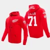 red wings dylan larkin red classic chenille full zip jacket hoodie