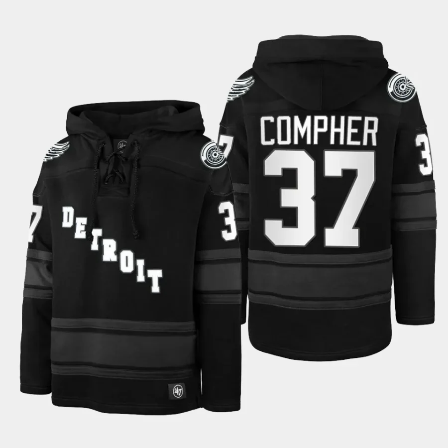 red wings j.t. compher anthracite stadium lights superior lacer hoodie