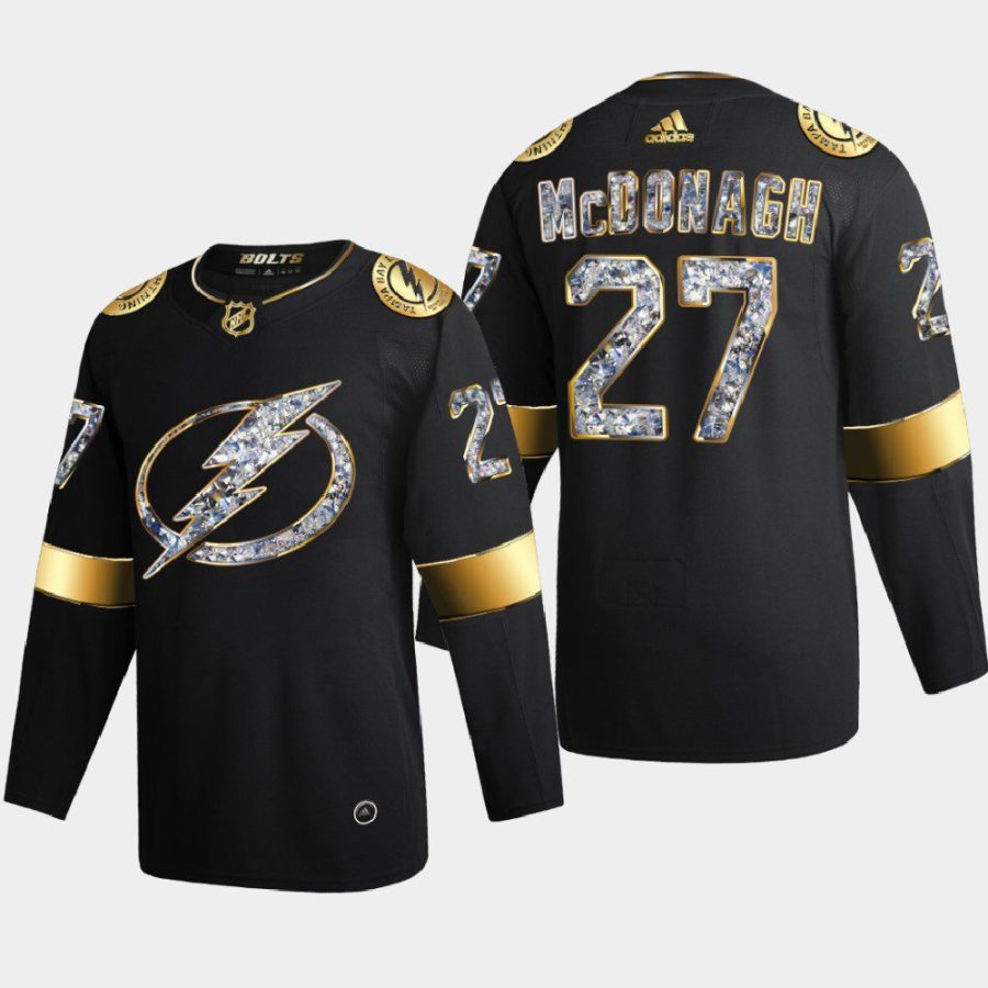 ryan mcdonagh lightning black 2022 stanley cup playoffs diamond edition authentic jersey