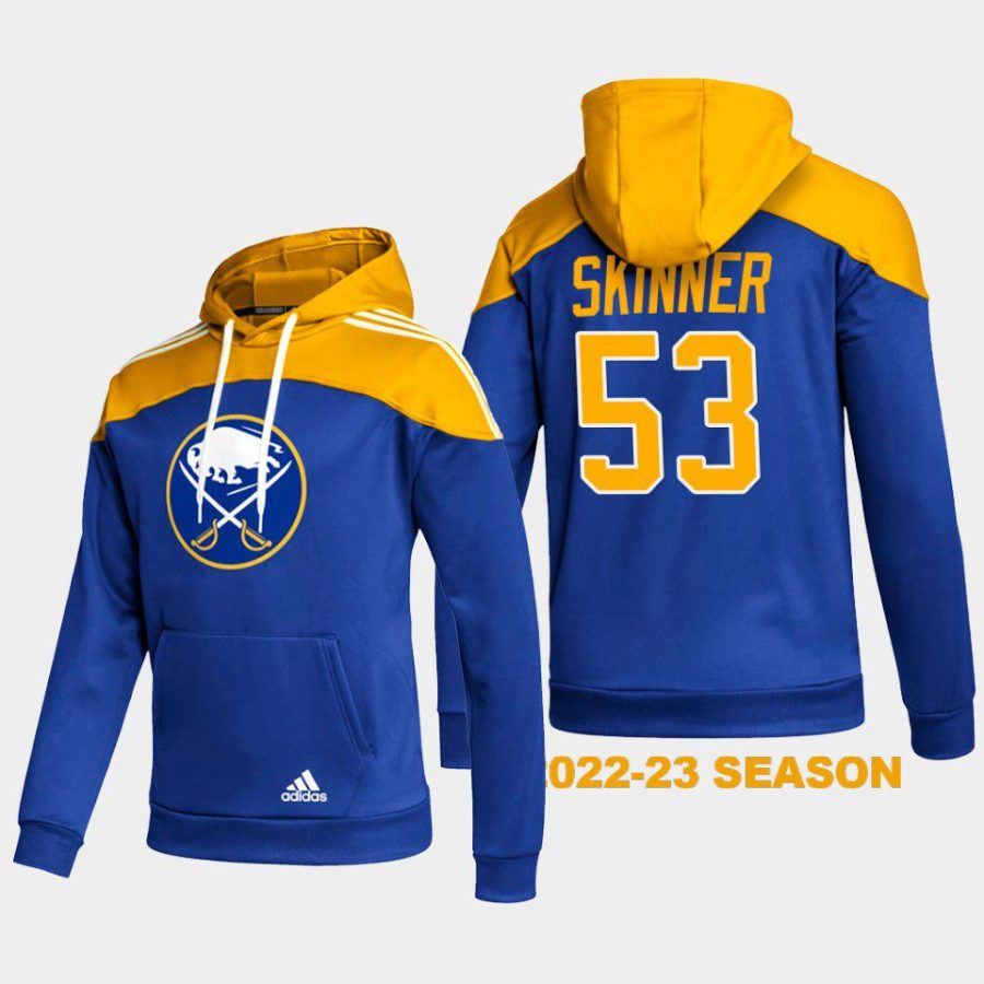 sabres jeff skinner blue stylish aeroready pullover hoodie