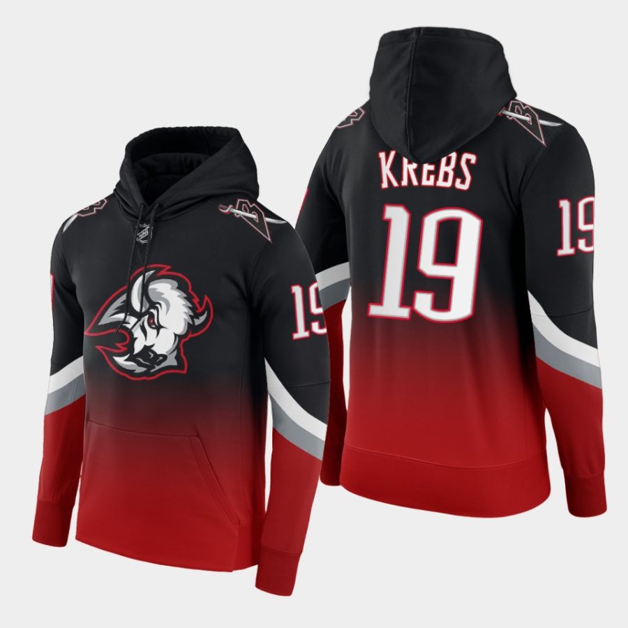 sabres peyton krebs black red 2022 23third logo goathead color crash hoodie