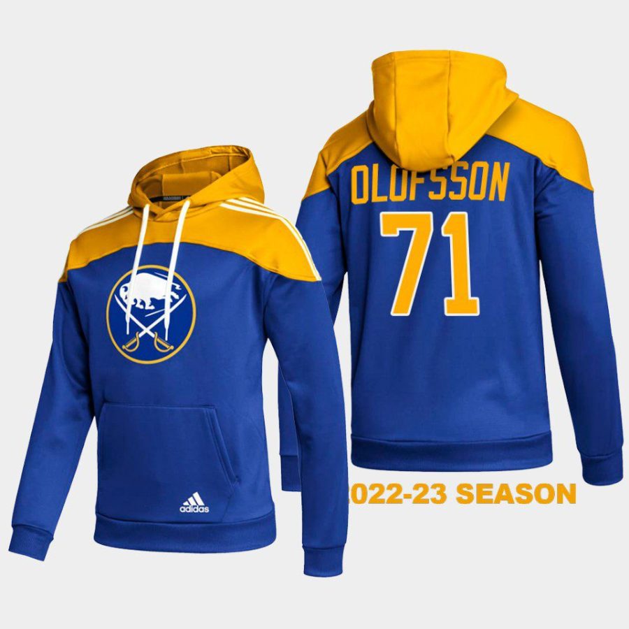 sabres victor olofsson blue stylish aeroready pullover hoodie