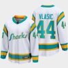 san jose sharks marc edouard vlasic special edition 2.0 2022 breakaway player retro jersey white