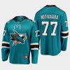 san jose sharks markus nutivaara home 2022 breakaway player jersey teal