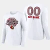 senators custom whitelong sleeve leopard print t shirt