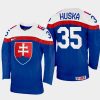 slovakia hockey adam huska 2022 iihf world championship away jersey blue