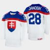 slovakia hockey adam janosik 2022 iihf world championship home jersey white