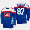 slovakia hockey pavol regenda 2023 iihf world championship away jersey blue