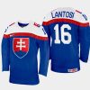 slovakia hockey robert lantosi 2022 iihf world championship away jersey blue