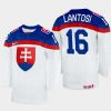 slovakia hockey robert lantosi 2022 iihf world championship home jersey white